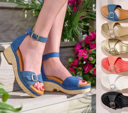 Vince Camuto Adjustable Wedge Sandals
