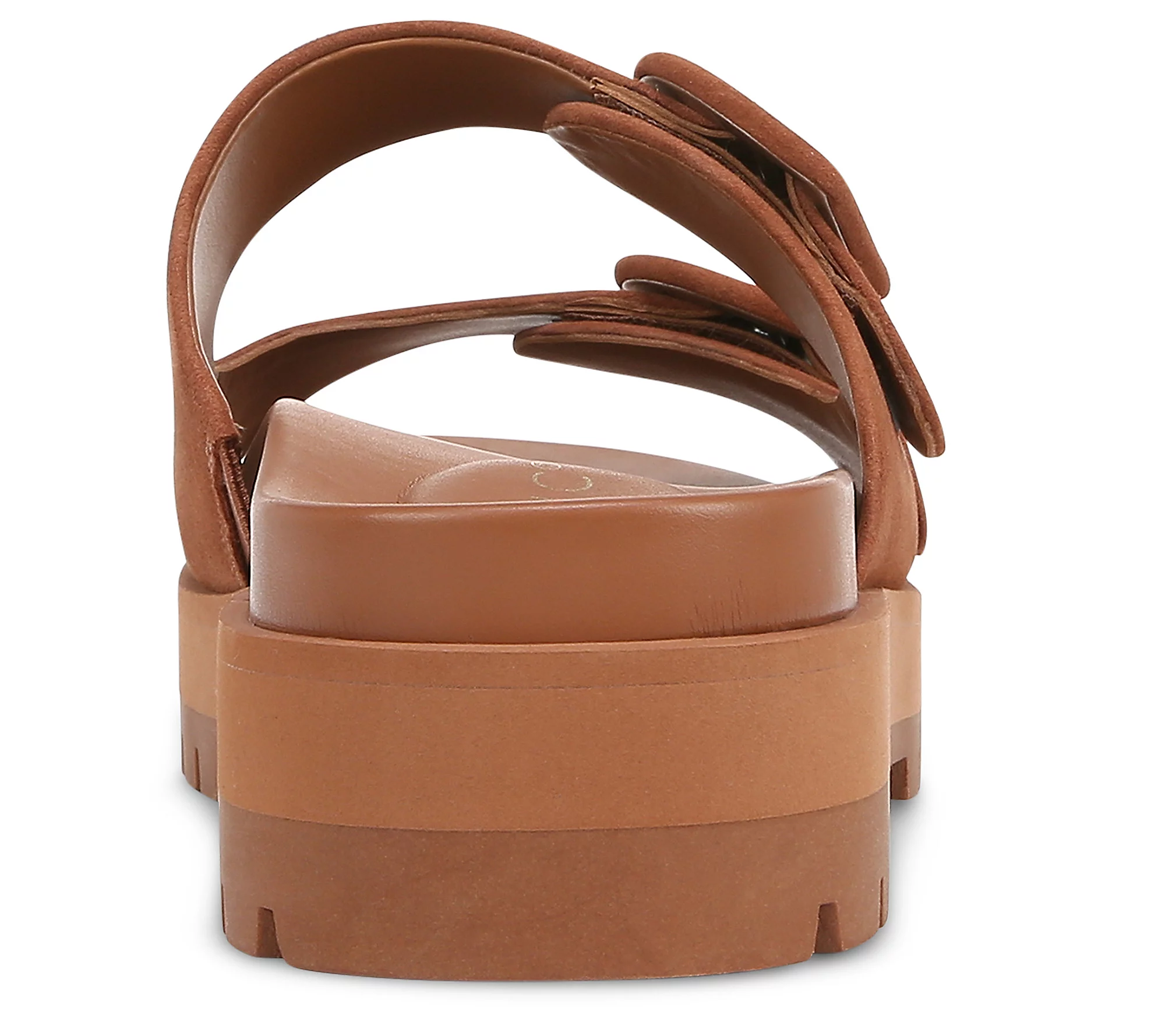 Viothtnic Leather Double Buckle Slide Sandals