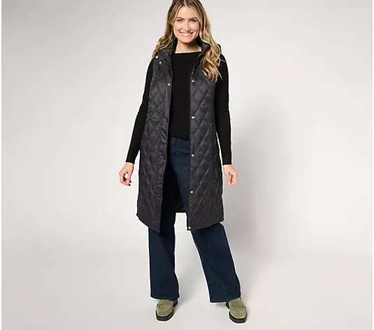 💥QthtVC Last Day Christmas Sale!!!🎉Susthtan Graver Weekend Regular Water-Resistant Nylon Quilted Vest w/ Hood