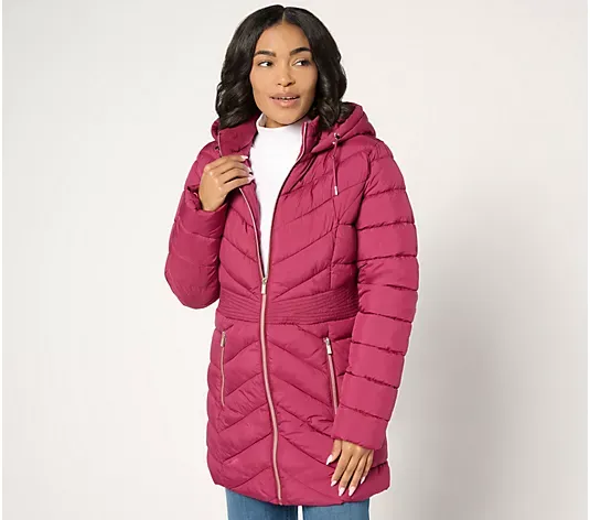 💥QthtVC Last Day Christmas Sale!!!🎉Suthtsan Graver Water-Resistant Quilted Jacket With Hood & Waist Detail