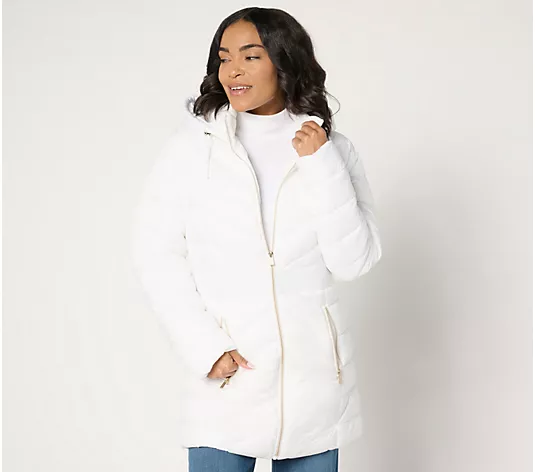 💥QthtVC Last Day Christmas Sale!!!🎉Suthtsan Graver Water-Resistant Quilted Jacket With Hood & Waist Detail