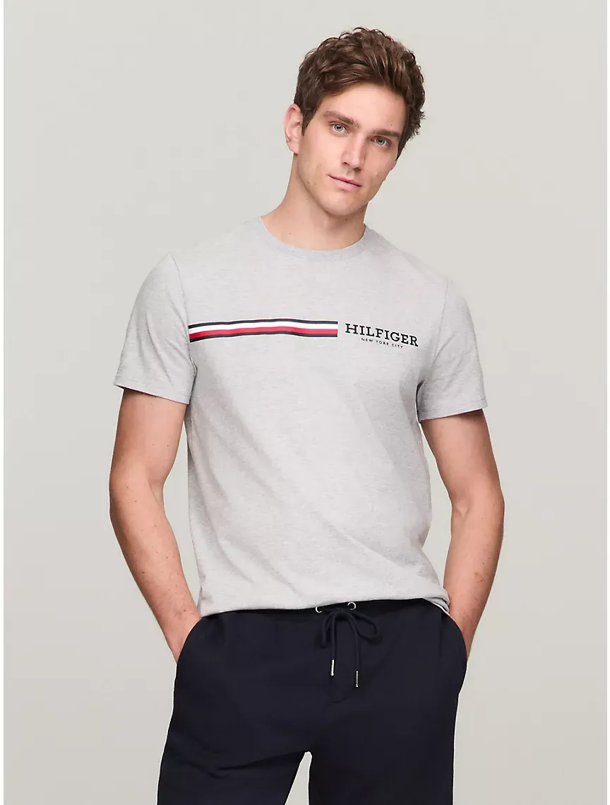 Signature hilthtfiger Stripe Graphic T-Shirt