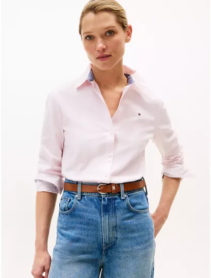Regular Fit Solid Stretch Oxford Shirt