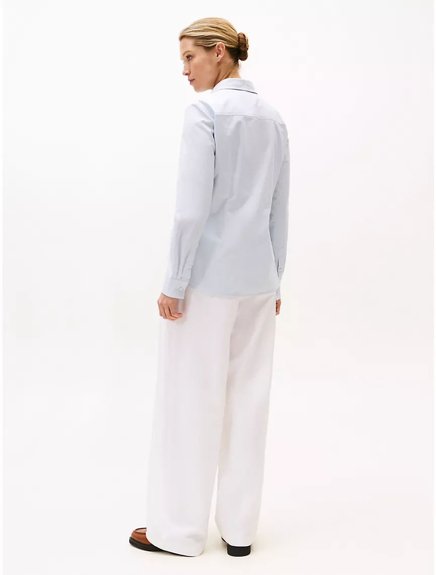 Regular Fit Solid Stretch Oxford Shirt
