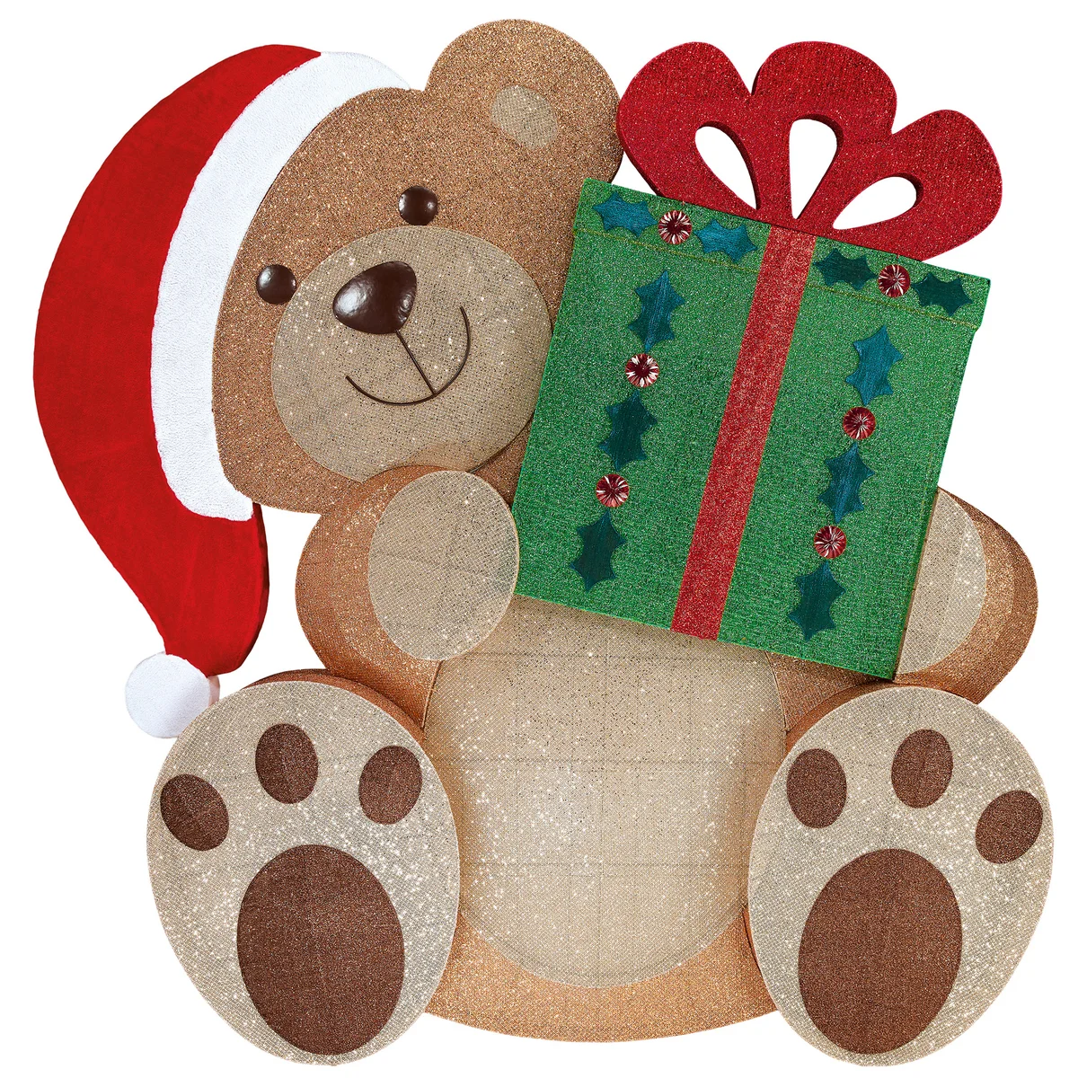 8.7’ Holiday Bear with Present