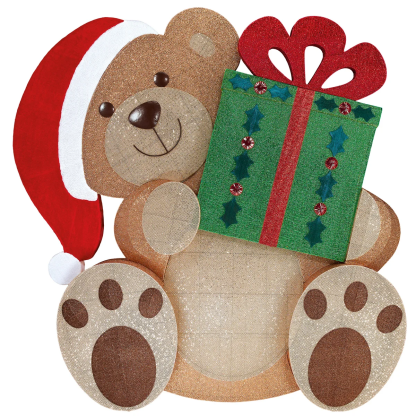 8.7’ Holiday Bear with Present