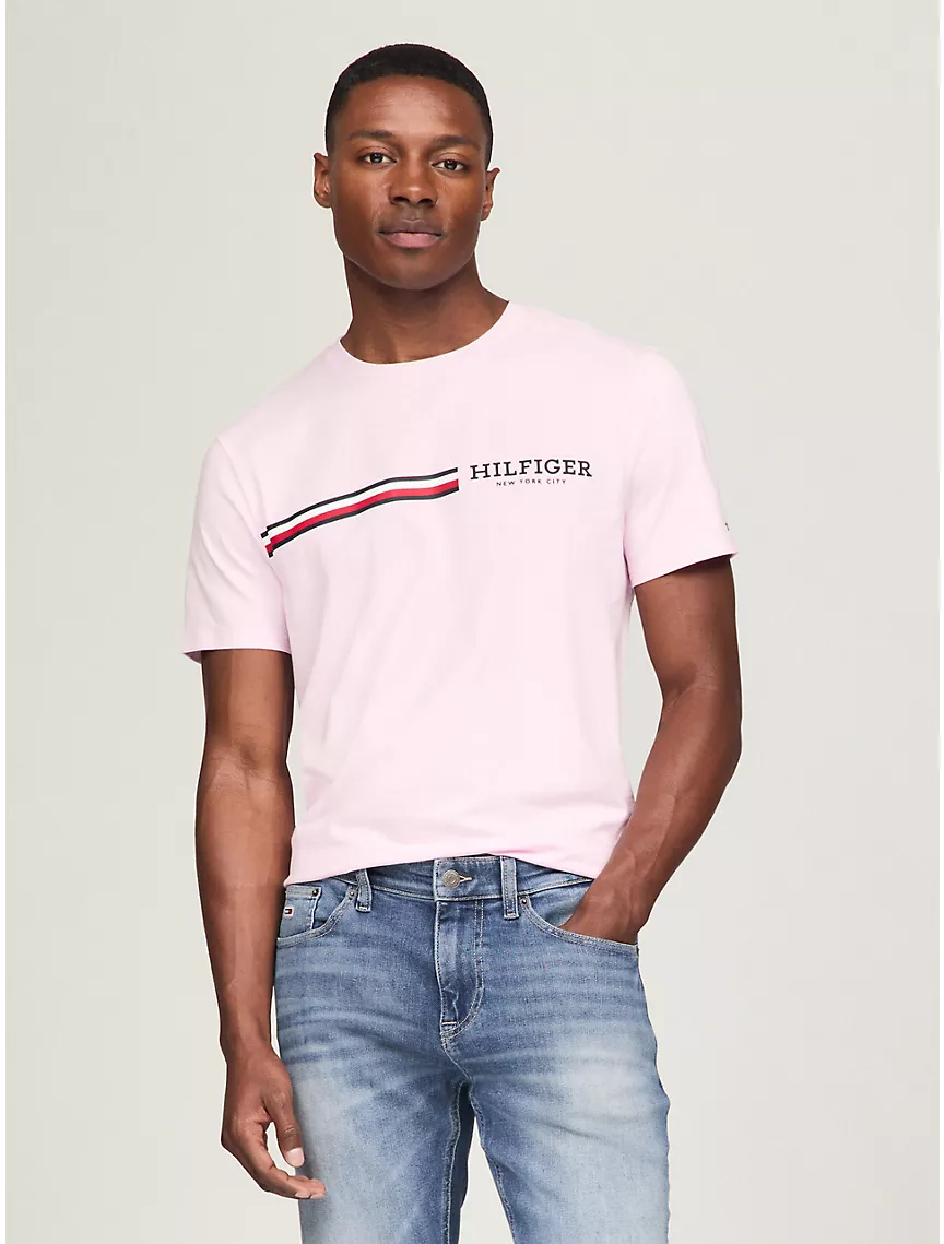 Signature hilthtfiger Stripe Graphic T-Shirt