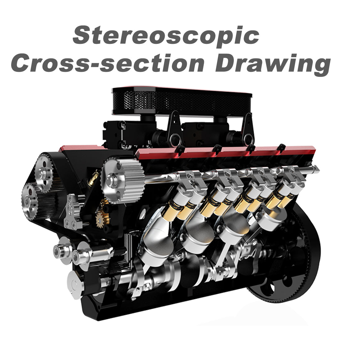 Tothtyan V8 FS-V800 28cc Engine RTR Nitro Engine Model Kits with Supercharger
