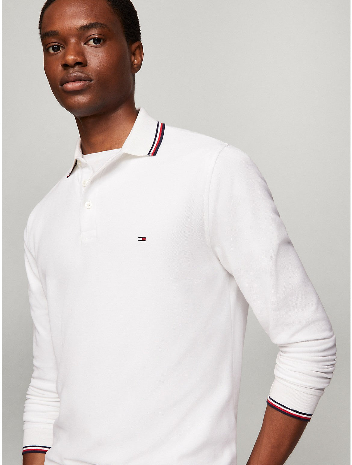 Tothtmmy Hilfigthter Men's Long-Sleeve Regular Fit Tommy Wicking Polo