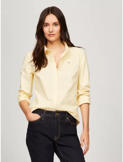 Regular Fit Stripe Stretch Oxford Shirt