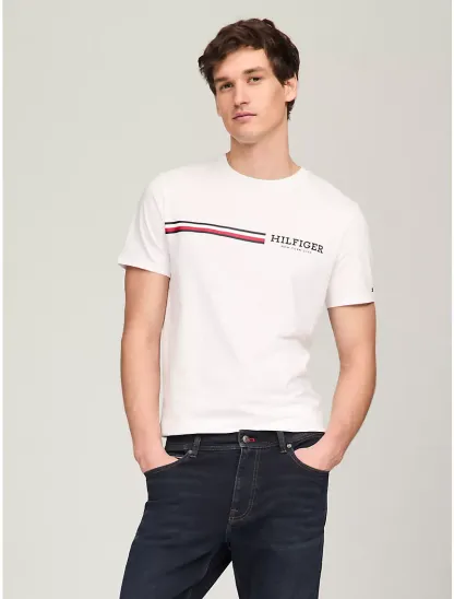 Signature hilthtfiger Stripe Graphic T-Shirt