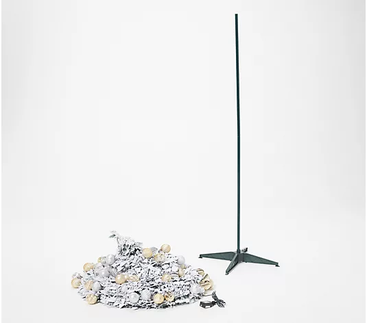 🌲Last day of clearance!!🌲Barthtbara King 6' Flocked Pre-Lit Pop-Up Tree