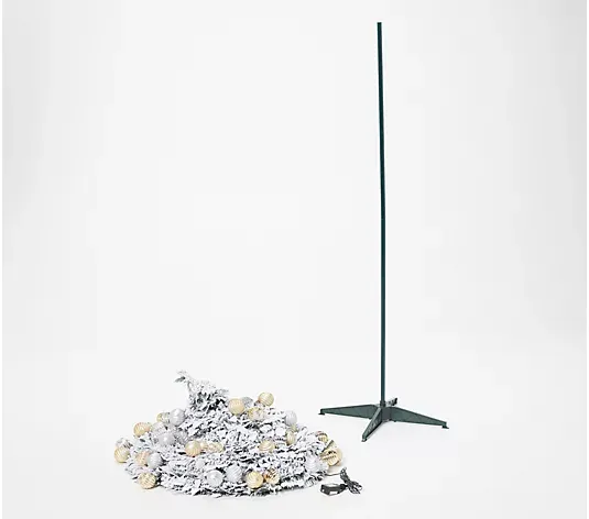 🌲Last day of clearance!!🌲Barthtbara King 6' Flocked Pre-Lit Pop-Up Tree