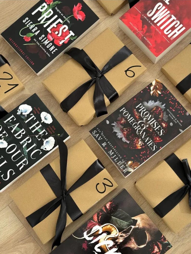 2024 Book Advent Calendar, Dark Romance, Adult Book Christmas Gift, Fiction Books,  Christmas Present, Christmas Gift, Book Lovers