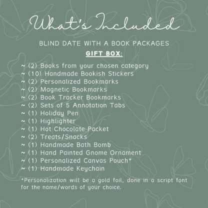 Blind Date With a Book, Holiday Aesthetic, Personalized Bookish Gifts for Readers, Christmas Book Lover Gift, Dark Romance, Booktok