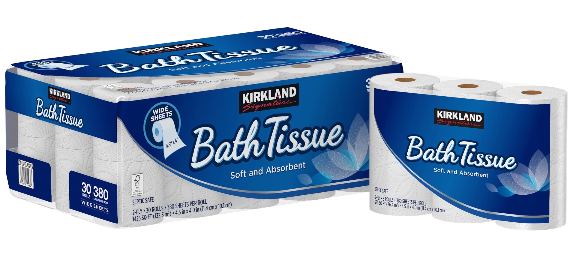 Kithtrkland Signthtature Bath Tissue, 2-Ply, 380 Sheets, 30 Rolls