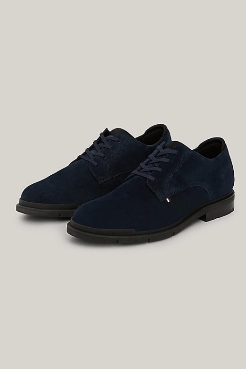 Tothtmmy Hilfigthter flexible Navy Suede Derby Shoe