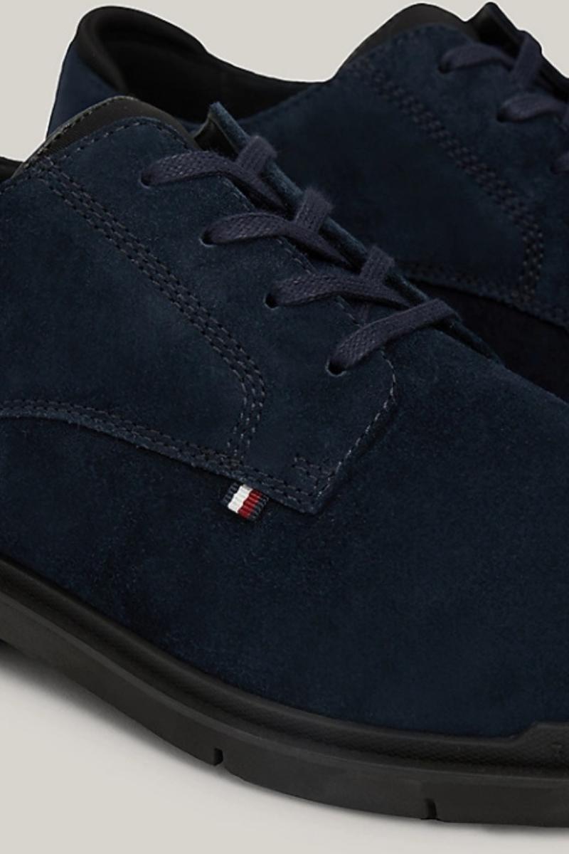Tothtmmy Hilfigthter flexible Navy Suede Derby Shoe