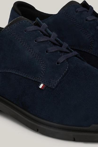 Tothtmmy Hilfigthter flexible Navy Suede Derby Shoe