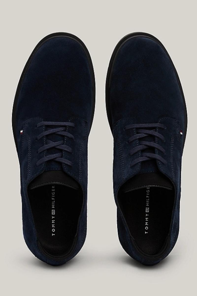 Tothtmmy Hilfigthter flexible Navy Suede Derby Shoe