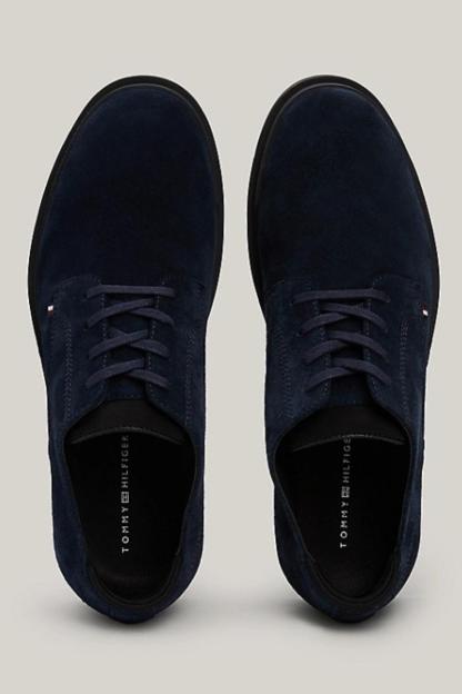Tothtmmy Hilfigthter flexible Navy Suede Derby Shoe
