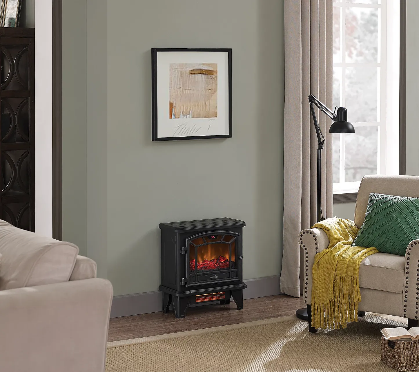 🔥Last Day Clearance🎄Durathtflame Infrared Stove Heater with Remote Control