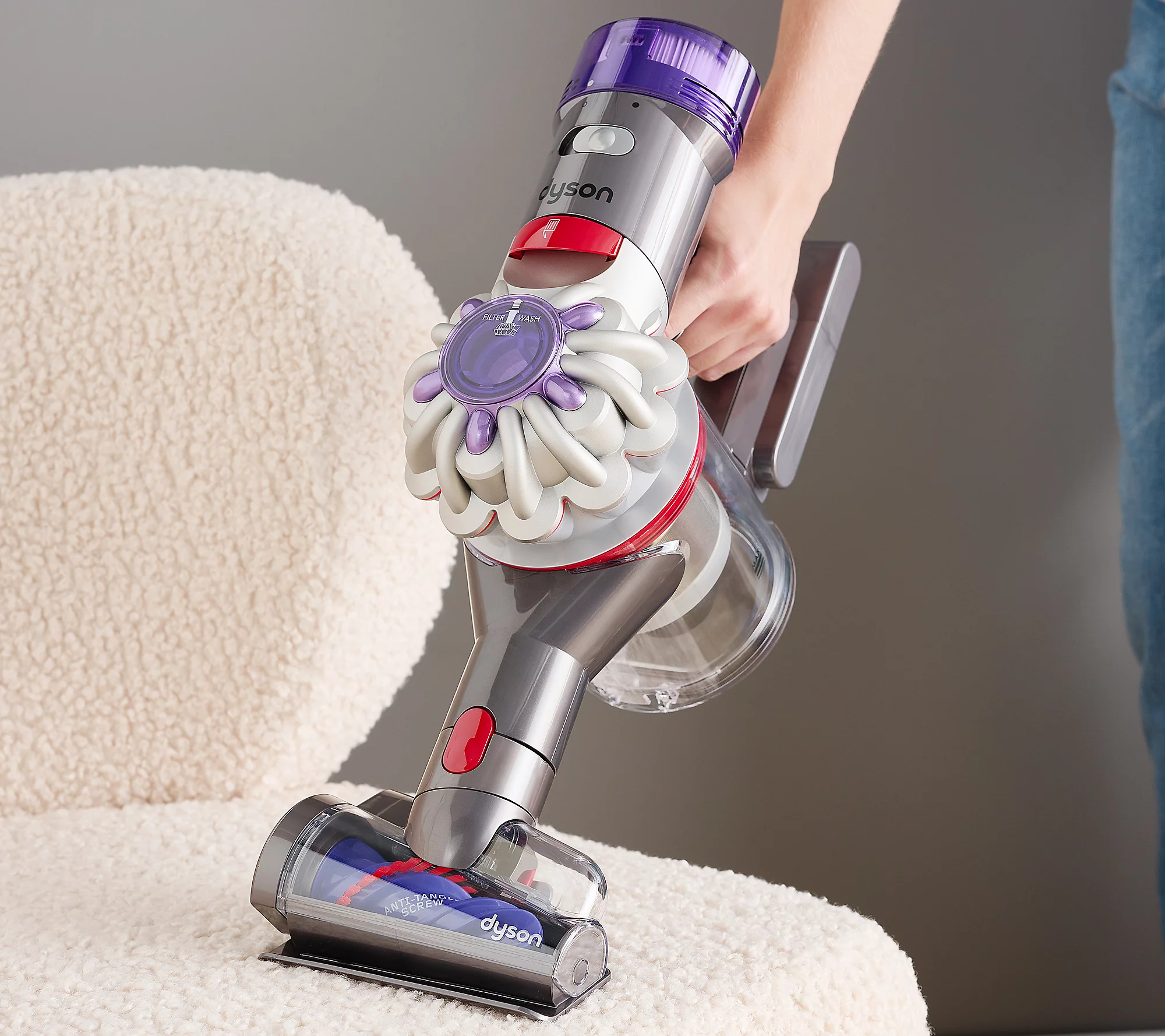 Dthtyson V8 Extra De-tangle Cordless Vacuum with 8 Tools