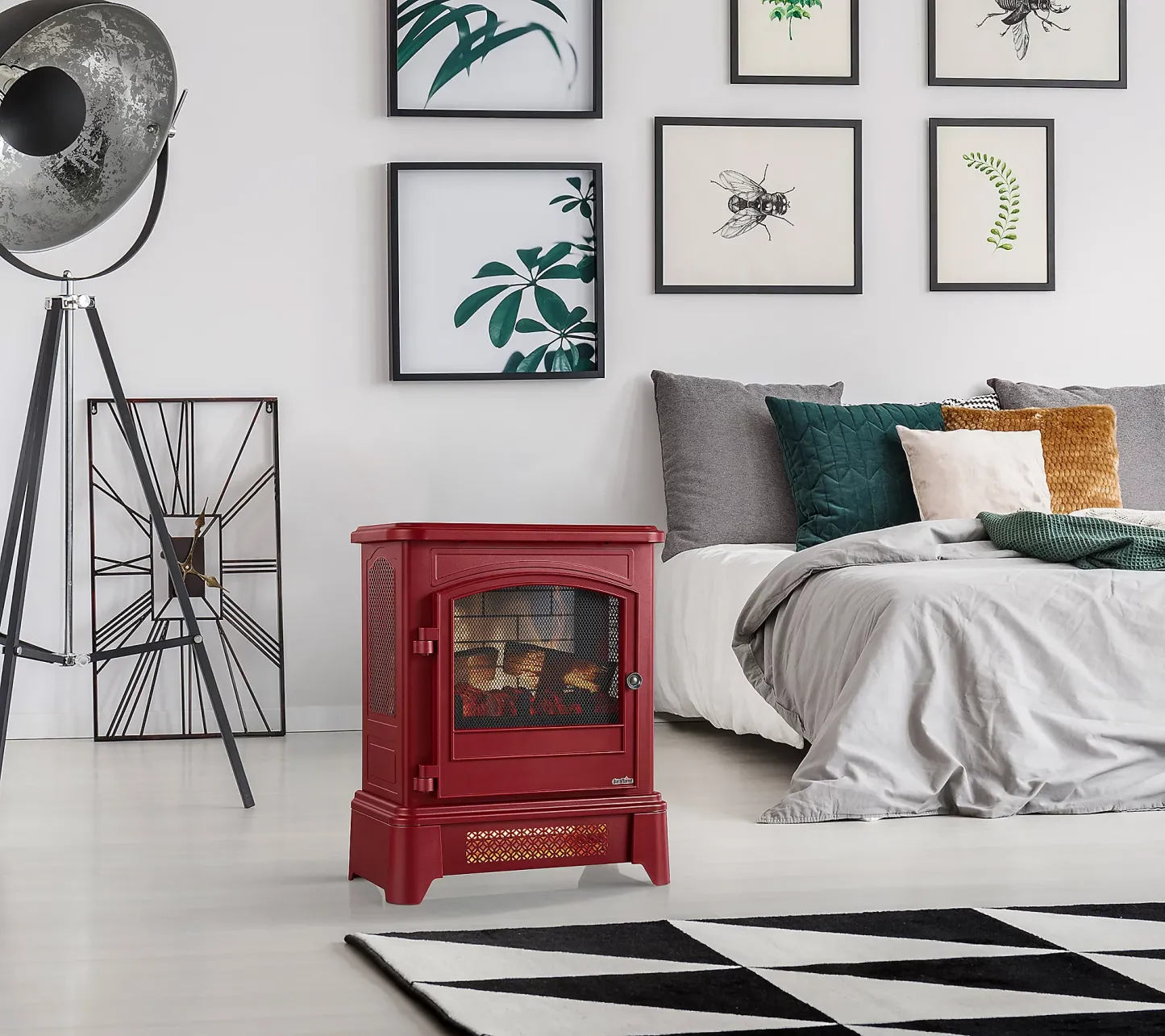 🔥Last Day Clearance🎄Duraflame Infrared Electric Stove Heater w/ Pedestal Base