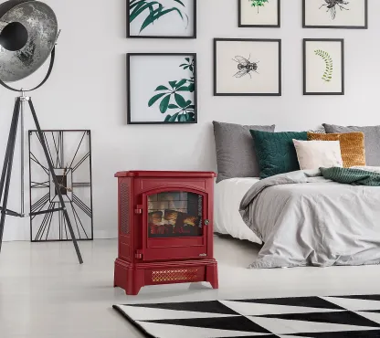 🔥Last Day Clearance🎄Duraflame Infrared Electric Stove Heater w/ Pedestal Base