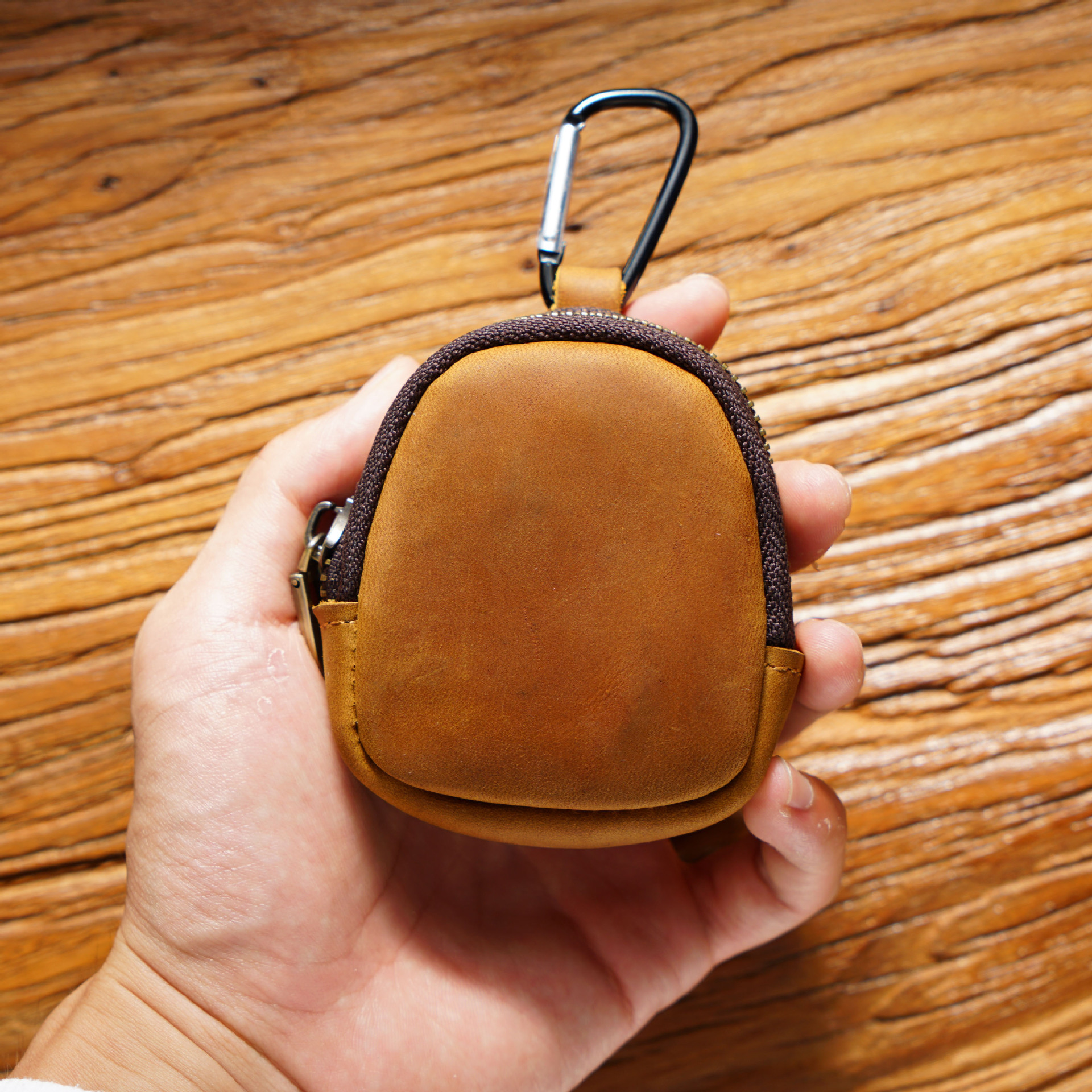 Cowhide coin purse