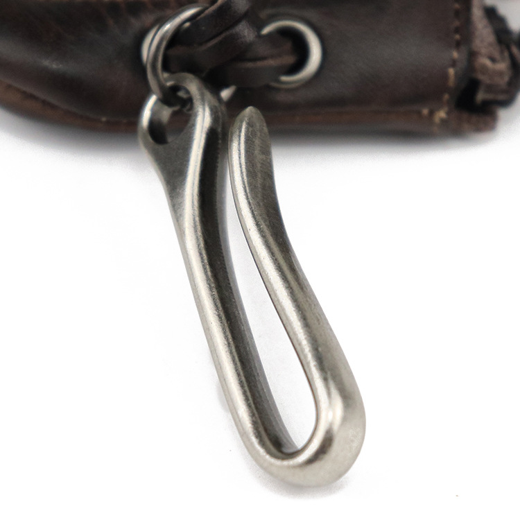 Top layer cowhide old washed retro style key bag