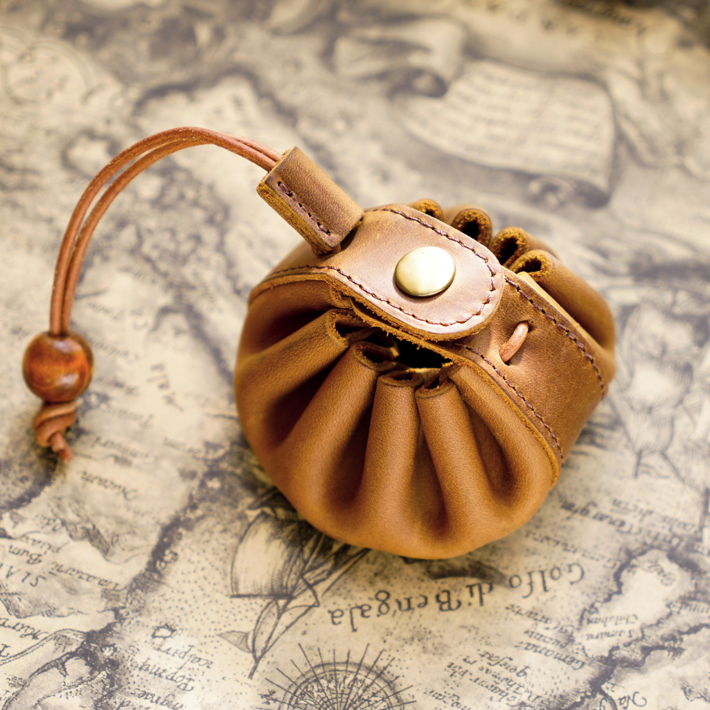 Handmade cowhide coin purse