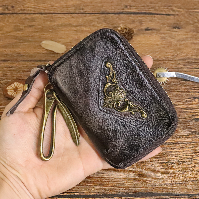 American retro handmade key bag