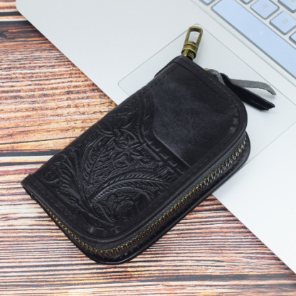 American style hand-embossed key bag