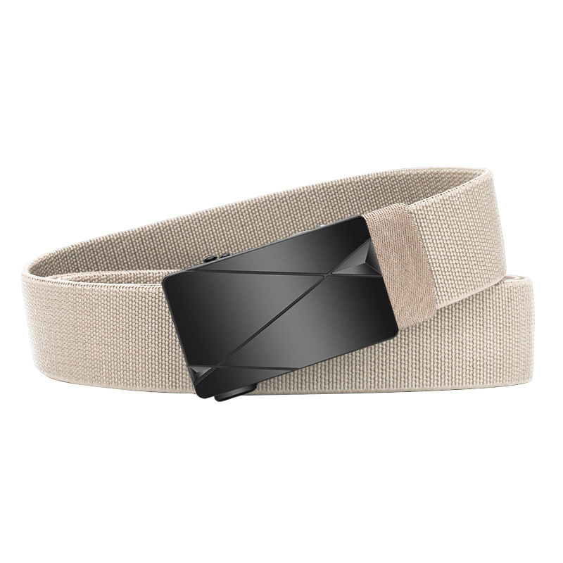No-punch hidden elastic belt for men, comfortable and versatile alloy automatic buckle belt
