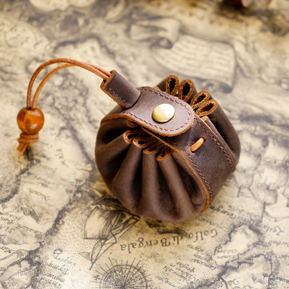 Handmade cowhide coin purse