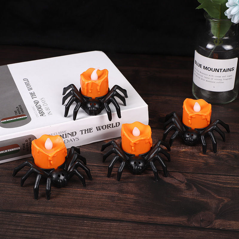 Halloween Spider Candle Light LED Electronic Luminous Atmosphere Light