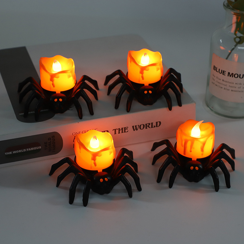 Halloween Spider Candle Light LED Electronic Luminous Atmosphere Light