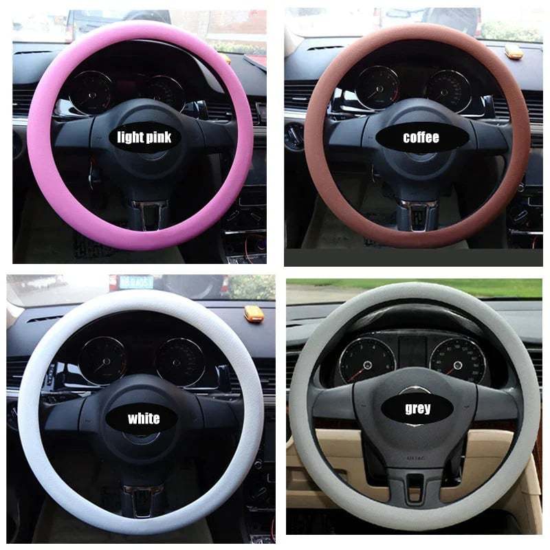 🔥Cool non-slip silicone steering wheel protector