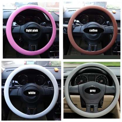 🔥Cool non-slip silicone steering wheel protector