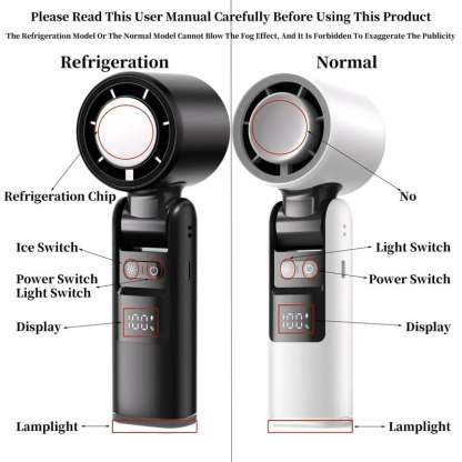 🌞Summer Hot Sale 49% OFF - Multifunction Portable Handheld Turbo Ice-Cooling Fan