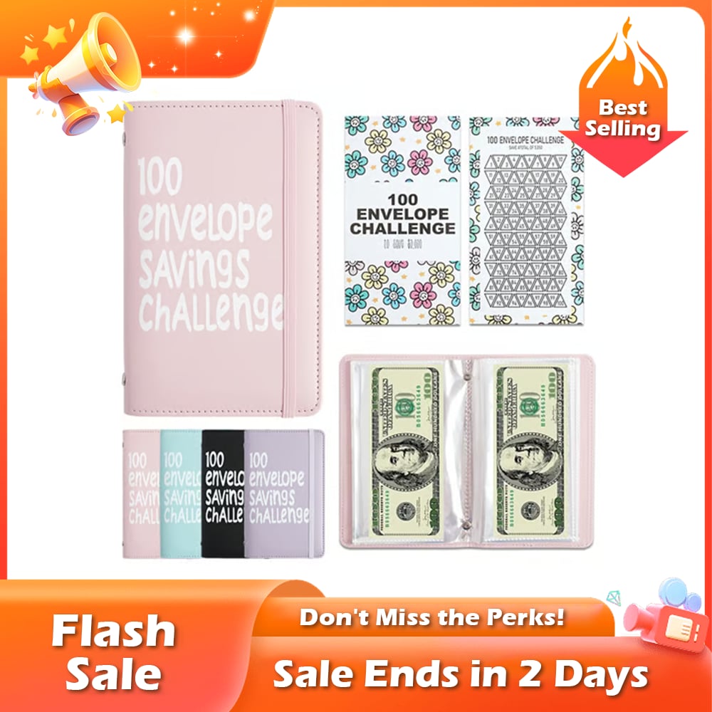 🔥100 Days Money Saving Challenge Coin Envelope BudgetStorage Book💵,Best Gifts