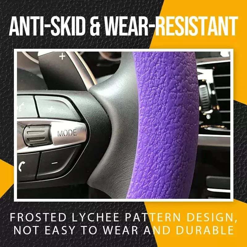 🔥Cool non-slip silicone steering wheel protector