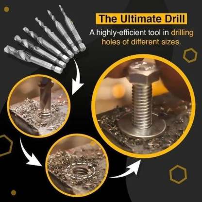 (🔥 HOT SALE NOW-48% OFF) --Thread Tap Drill Bits 6Pcs Set