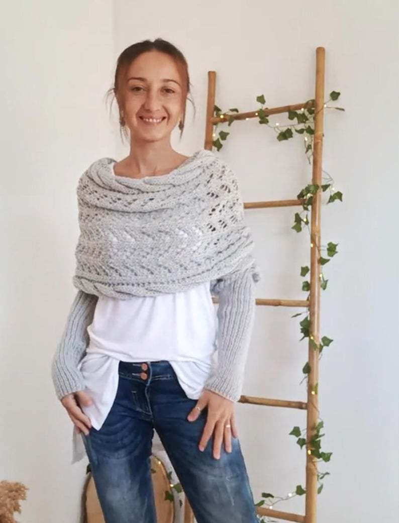 🔥Hot Save 49% OFF🔥Knitted Cable Wrap, Shrugs For Women, Knitted Wrap