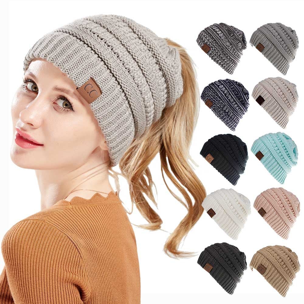 🎄Xmas Sale - 49%Off🎁 Women's Ponytail Beanie Hat