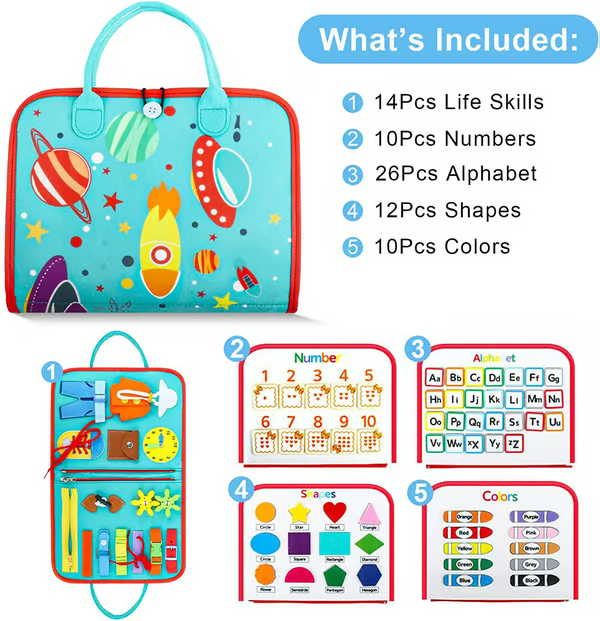🔥Clearance Sale - 45% OFF🔥 Toddler Busy Board | Preschool Learning Activities | Gift for Kids