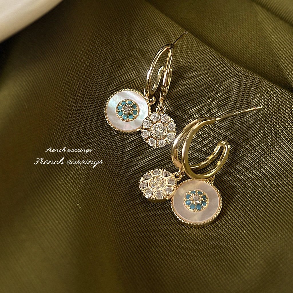 Last Day 70% Off-Natural shell zircon earrings