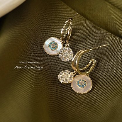 Last Day 70% Off-Natural shell zircon earrings