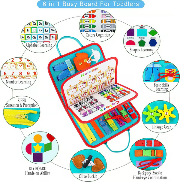 🔥Clearance Sale - 45% OFF🔥 Toddler Busy Board | Preschool Learning Activities | Gift for Kids